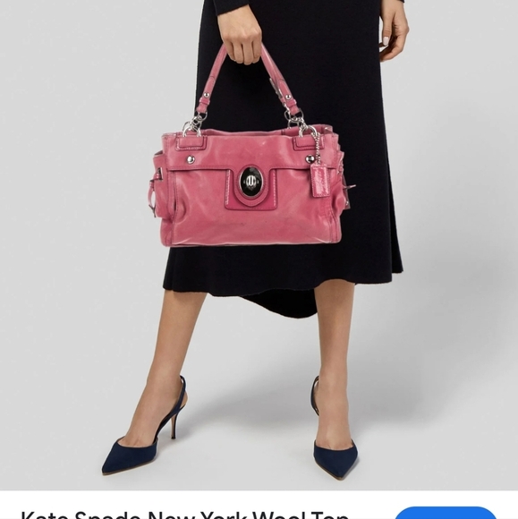 Coach Peyton CARRYALL Metallic PINK GUC RARE - Picture 8 of 10